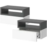 Vicco Nachtschrank Urbano 45 x 25,3 x 28 cm Weiß/Anthrazit
