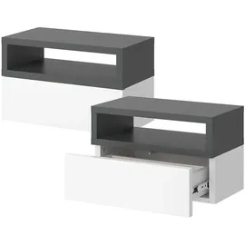 Vicco Nachtschrank Urbano 45 x 25,3 x 28 cm Weiß/Anthrazit