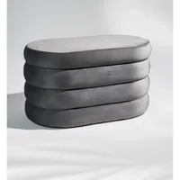 Blumtal Sitzhocker Bouclé 42 x 42,5 x 76 cm Grau