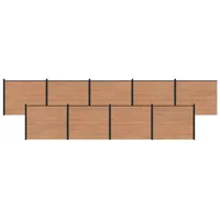 vidaXL Zaunelement 9 pcs 0 x 0 cm Braun/Aluminium