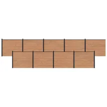 vidaXL Zaunelement 9 pcs 0 x 0 cm Braun/Aluminium