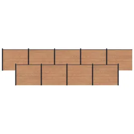 vidaXL Zaunelement 9 pcs 0 x 0 cm Braun/Aluminium