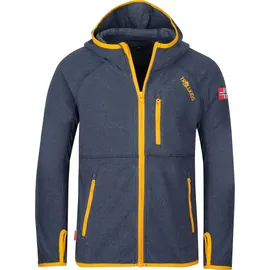 TROLLKIDS Sandefjord Fleecejacke Mystic Blue/Golden Yellow 98