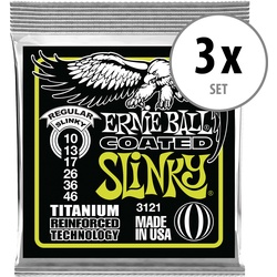 Ernie Ball 3121 Regular Slinky RPS Coated Titanium 3x Set