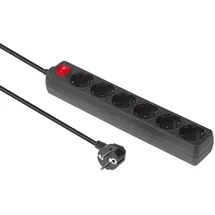 MicroConnect Steckdosenleiste 6-way 1,5 m Schwarz 1 St.