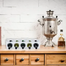 Relaxdays Weinregal 5 Flaschen 53 x 14 x 12 cm Weiß