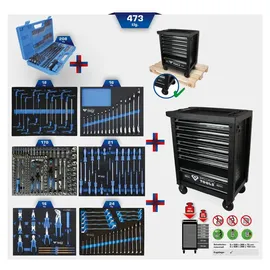 BRILLIANT TOOLS Werkstattwagen mit 7 Schubladen und 473 Werkzeugen