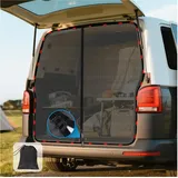 ZATOOTO Moskitonetz für VW T5 T6 Heckklappen, Fliegengitter Insektenschutz Magnetisch, Mückenschutz reißverschluss für VW Bus Camping