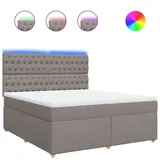 vidaXL Boxspringbett 180 x 200 cm Taupe