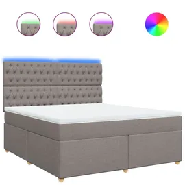 vidaXL Boxspringbett 180 x 200 cm Taupe