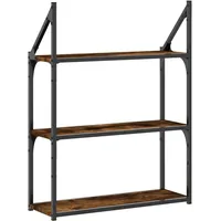 vidaXL Wandregal 3 Fächer 60 x 21 x 78,5 cm Braun