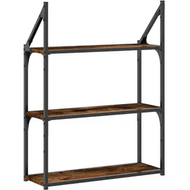 vidaXL Wandregal 3 Fächer 60 x 21 x 78,5 cm Braun