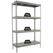 Proregal Schwerlastregal Metal Beast Four HxBxT 200 x 240 x 45 cm Fachlast 400 kg Verzinkt
