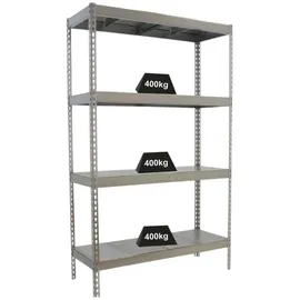 Proregal Schwerlastregal Metal Beast Four HxBxT 200 x 240 x 45 cm Fachlast 400 kg Verzinkt