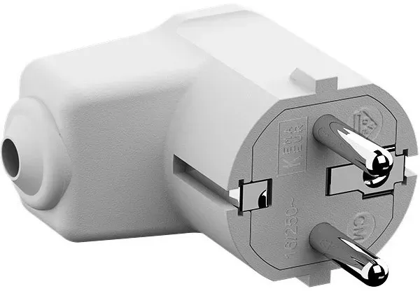 Schukowinkelstecker - weiß