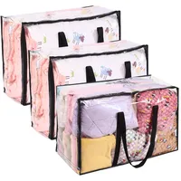 Vieshful 3 Stück Aufbewahrungstasche Löschen 110L Übergroß Kleidertaschen mit