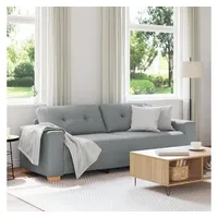 vidaXL 3-Sitzer-Sofa Hellgrau 180 cm Stoff