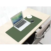 Wasserdichter Schreibtisch-Schreibblock Schreibtischunterlage Hochwertig PU-Leder Multifunktionale Schreibtischmatte Mauspad Rutschfest Weich 60x30cm Grün