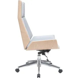 miliboo Design-Bürosessel Holz Grau