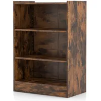 Costway Kinderbücherregal Vintagebraun 30 x 50 x 75 cm Holz