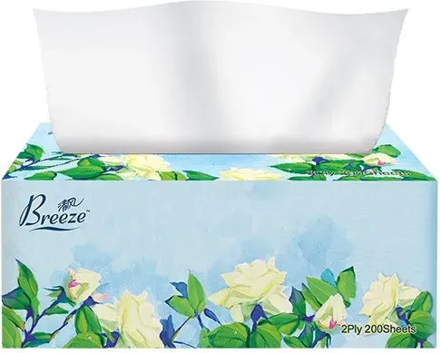 Breeze Blütenbox Taschentücher, Größe L, 2-lagig, 200 Blatt x 36