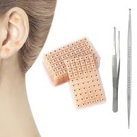 Akupunktur Ohrsamen,Ohrmassage Aufkleber,Einweg-Ohrsamen,Akupunkturstift,Meridianstift Akupressur Stab,Akupressurstift Massage Stift,Multi-Konditionsmassage,Akupressur-Set (600pcs)