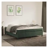 vidaXL Boxspringbett 180 x 200 cm Dunkelgrün