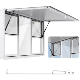 Vevor Imbissfenster (1524 x 915 mm Einbaumaß) schwenkbar, Imbissanhänger-Servierfenster mit 85°-Öffnungswinkel & 6 Schiebefenstern, Konzessionsfenster für Konzessionsstände Imbisswagen