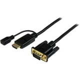 Startech StarTech.com 90cm aktives HDMI auf VGA Konverter Kabel - HDMI zu VGA Adapter 0,9m - Schwarz - 1920x1200 / 1080p