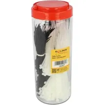 DeLock 19357 Kabelbinder-Sortiment Schwarz, weiß 1 Set