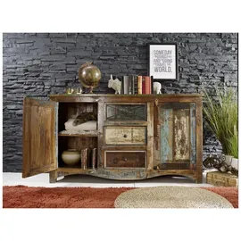 MASSIVMOEBEL24.DE Sideboard 150 x 85 x 38 cm Mehrfarbig