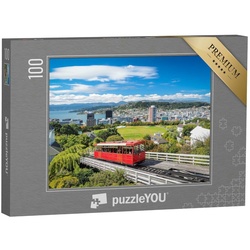 puzzleYOU Puzzle Wellington Cable Car, das Wahrzeichen Neuseelands, 100 Puzzleteile, puzzleYOU-Kollektionen Neuseeland