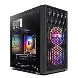 STGsivir Basic Gaming PC, Intel 10th Gen 3.5GHz, AMD Radeon RX 560 4GB GDDR5,16GB RAM, 512GB SSD, WLAN 600M, BT 5.0, RGB Lüfter x 2, Windows 11, Gamer PC Computer Desktop