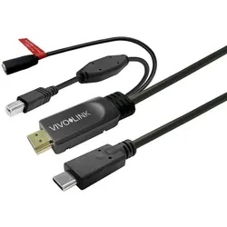 VivoLink Touchscreen Cable with charger 5m Black - Kabel - Digital/Daten
