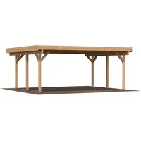 Palmako Karl Doppel-Carport 600 x 512 cm Braun tauchgrundiert