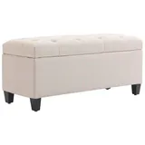 Homcom Sitzbank Truhenbank Weiß 100 x 40 x 44 cm