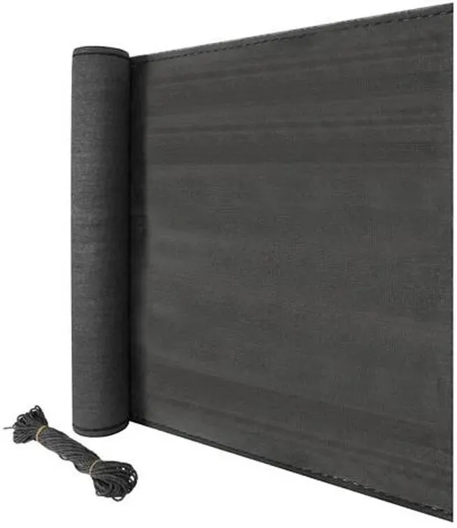 EUGAD Balkon Sichtschutz Abdeckung, Windschutz Schattierungsnetz für Außenbereich Garten in HDPE 1.8x15 m, Anthrazit