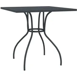vidaXL Gartentisch Anthrazit 80x80x72,5 cm Stahlgeflecht