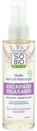 So'Bio Étic Massageöl Entspannende Reise Mit Lavendel Ätherischem Öl Bio 100ml