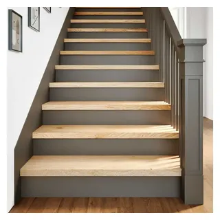 vidaXL Treppenstufen 8 Stk. Unbehandelt 90x25x2 cm Massivholz Eiche