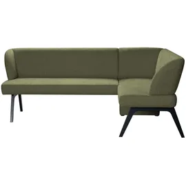 Home Affaire Eckbank HOME AFFAIRE "Aretha Küchenbank, Polsterbank, Esszimmerbank, Breite 215 cm", grün (mayfly, schwarz), B:215cm H:86cm T:150cm, Massivholz, Polyester, Polyurethan, Sperrholz, Sitzbänke, Eckbank, Moderne Bank in tollen Farben, Nosagfederung, anzahl