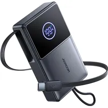 Joyroom JR-PR1 10000mAh 22.5W Powerbank mit integriertem einziehbarem USB-C-Kabel - Schwarz