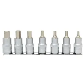 KS Tools 1/2" Bit-Stecknuss-Satz Innensechskant, kurz, 7-tlg.
