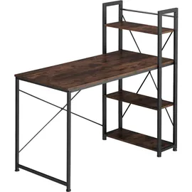 Tectake Schreibtisch Hershey Dunkelbraun