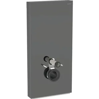 Geberit Monolith Sanitärmodul für Wand-WC, 101cm, Front Glas lava, aluminium schwarzchrom