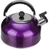 CALLARON Reisewasserkocher 2l Pfeifenkessel Wasserkessel Pfeifkessel Flötenkessel Teekessel Pfeife Wasserkocher mit Pfeifton Teapot Kettle Induktion Gasherd für Camping Picknick Wasserkocher Retro