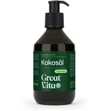 GreatVita Kokosöl fraktioniert, 1er Pack (1 x 250 ml) in Glasflasche inkl. Pumper