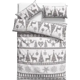 OTTO home Sindbad Weihnachtsbettwäsche grau 155 x 220 cm + 2 x 40 x 80 cm