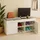 Relaxdays Schuhbank 100 x 49,5 x 34 cm 2 Fächer / grau/weiß