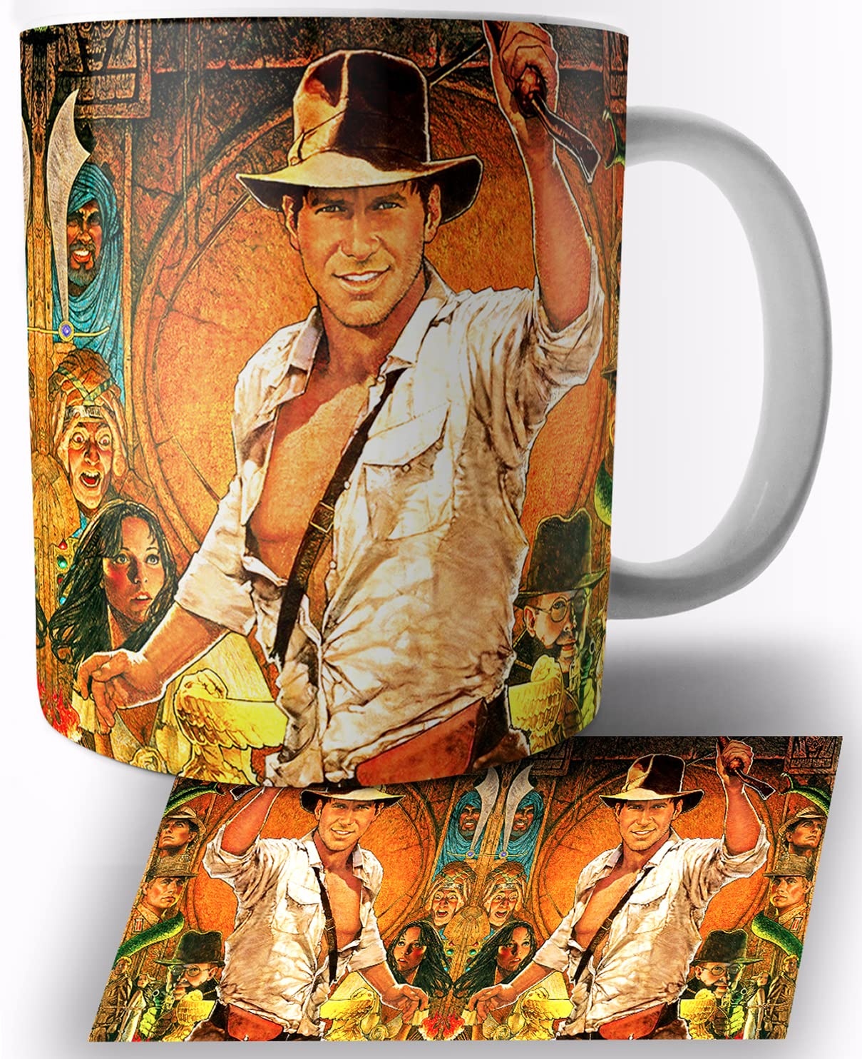 Raiders of the Lost Ark Harrison Ford Keramik Becher 325ml Tasse Mug